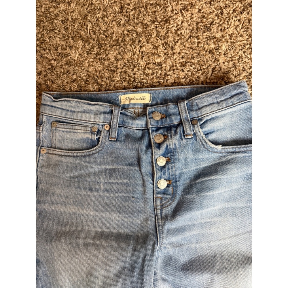 Madewell Cali Demi-Boot Jeans Light Wash Button Fly High Rise Size 26 - Picture 5 of 7